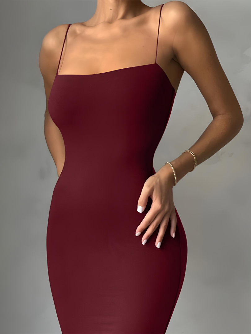 Chic and Sexy Spaghetti Strap Dress for Spring and Summer